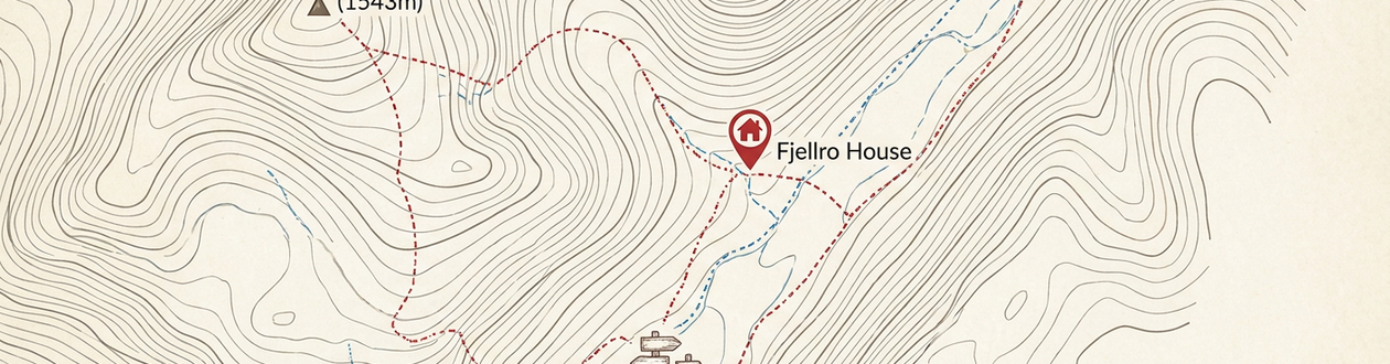 Topographic map of Hemsedal valley