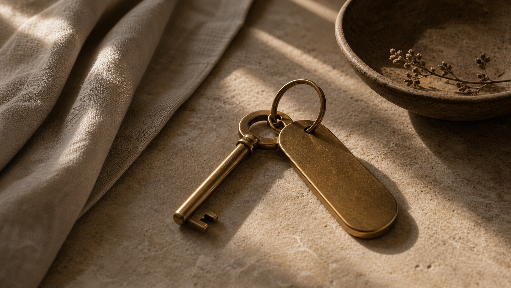 Considered down to the key in the hand.